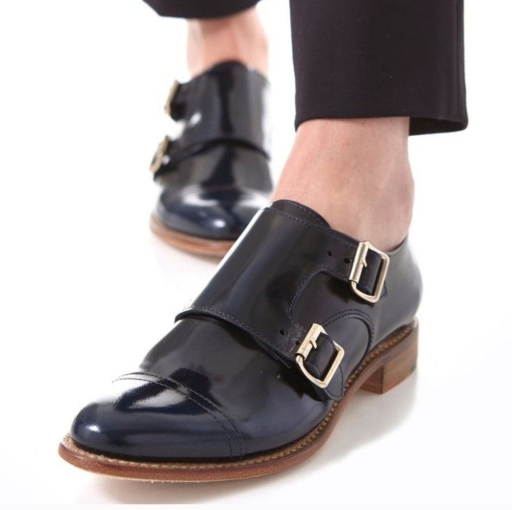 Office of Angela Scott Mr. Colin Monk Strap Women's Shoes Ocean Blue EUR 40